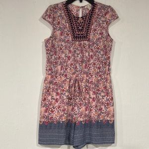 Girls floral romper size XL -14